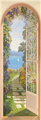 Cuadro canvas giardino sul lago