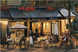 Cuadro canvas paisaje la brasserie