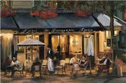 Cuadro canvas paisaje la brasserie