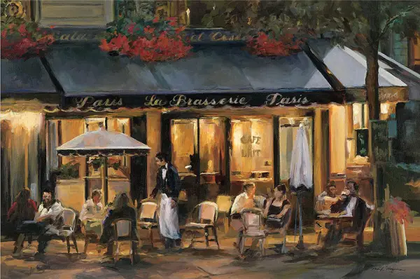 Cuadro canvas paisaje la brasserie
