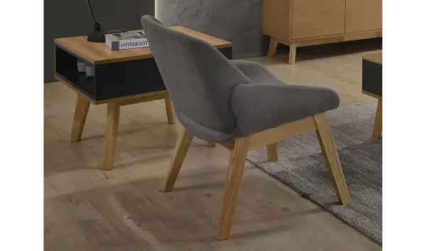 Sillón tapizado nórdico Koli
