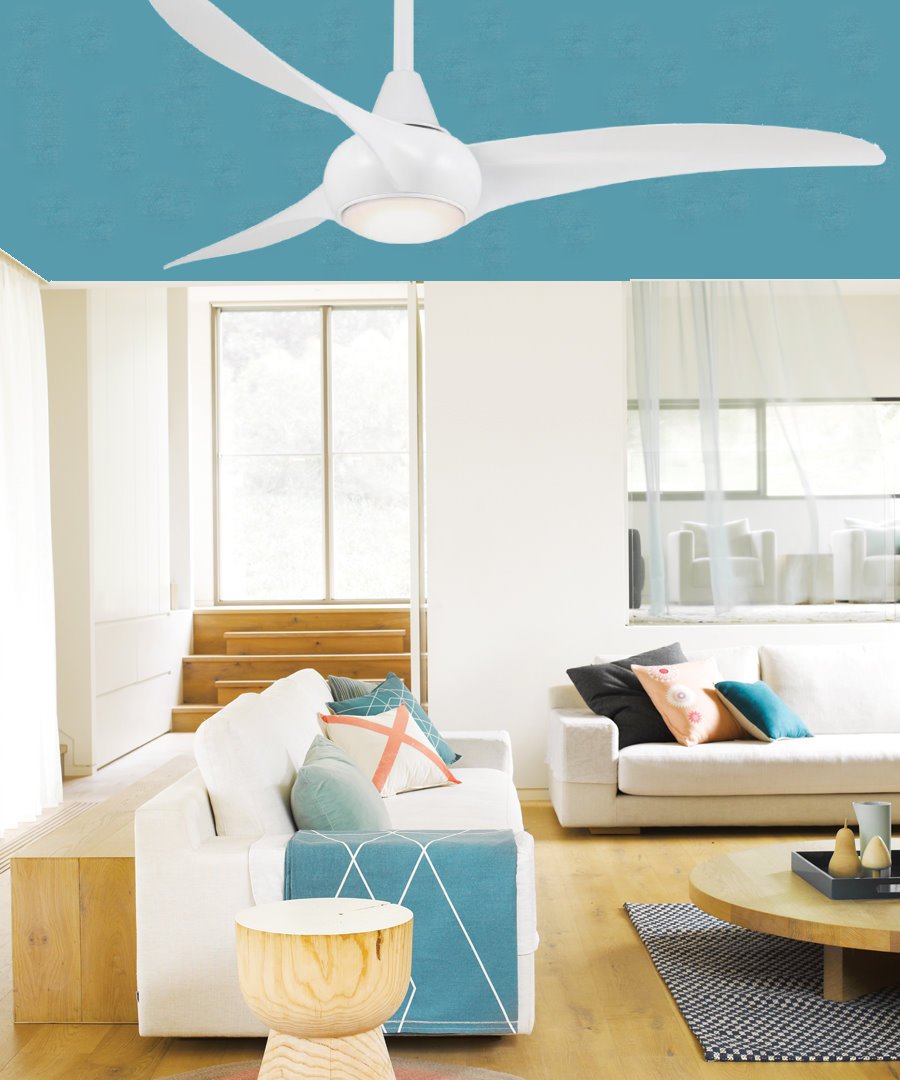 ventilador VERVE blanco con luz