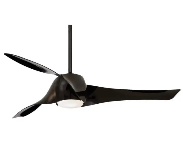 ventilador ARAMIS negro con luz