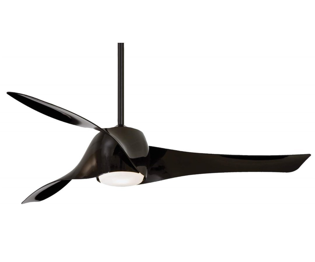 ventilador ARAMIS negro con luz