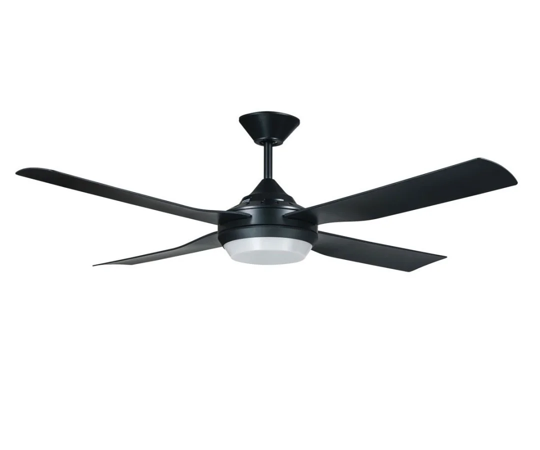 ventilador MONA negro con luz LED