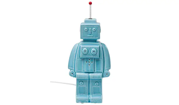 Lámpara de sobremesa azul Robot