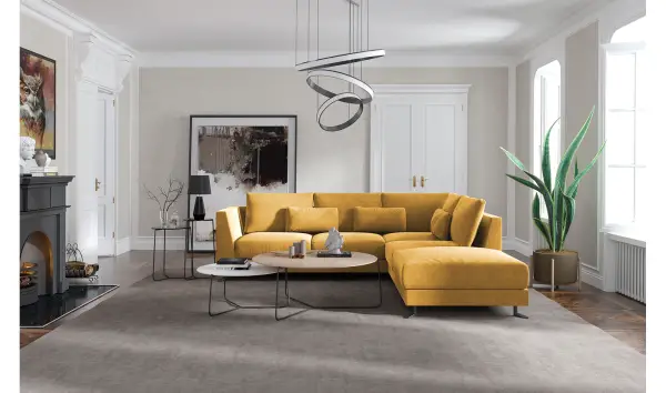 Sofá con chaise longue Burnelo