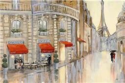 Cuadro canvas touring paris couple