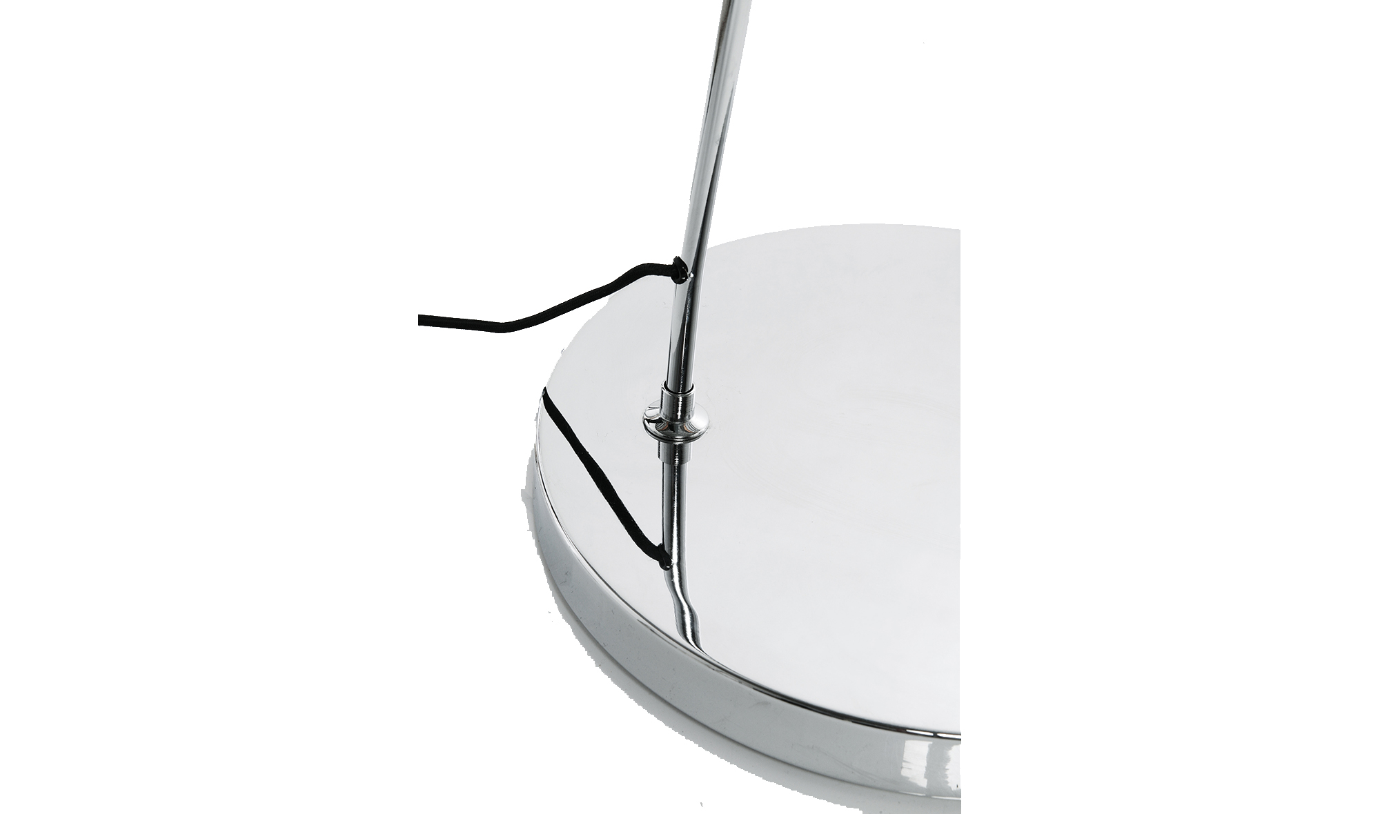Lámpara de pie Gooseneck negro