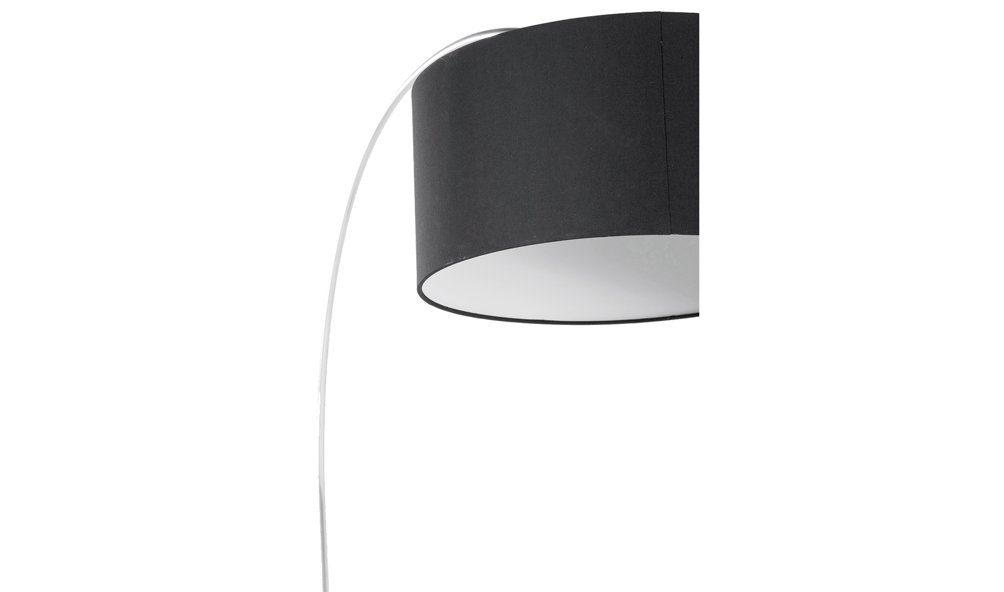 Lámpara de pie Gooseneck negro