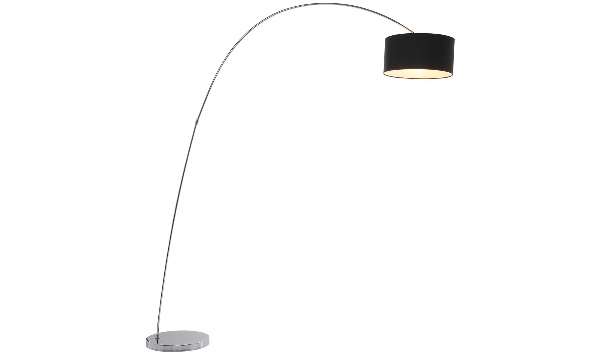 Lámpara de pie Gooseneck negro