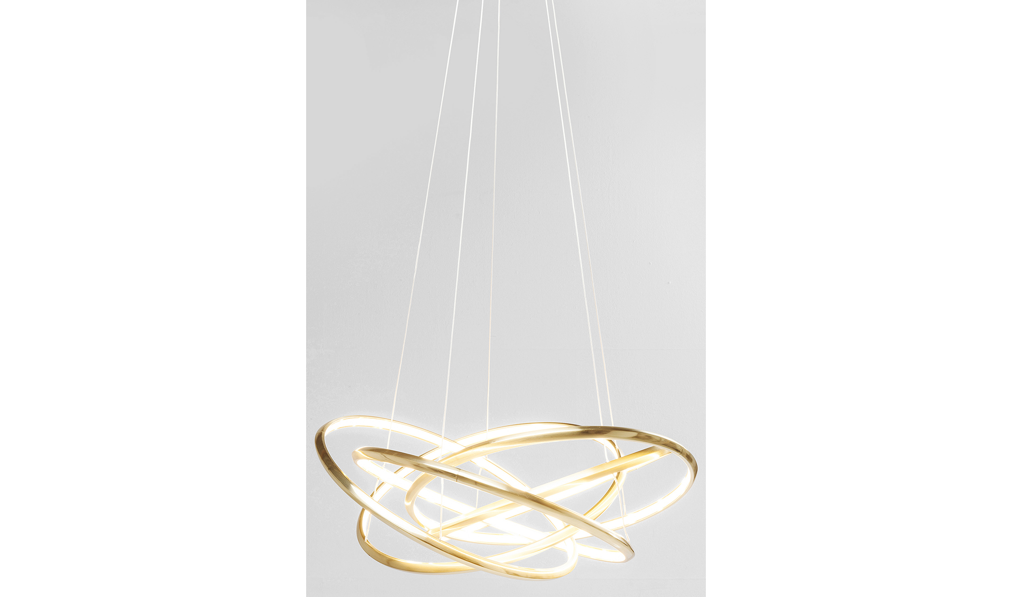 Lámpara de techo Saturn LED oro grande