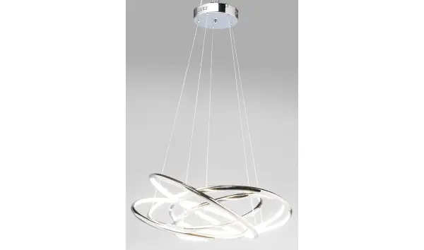 Lámpara de techo Saturn LED cromo grande