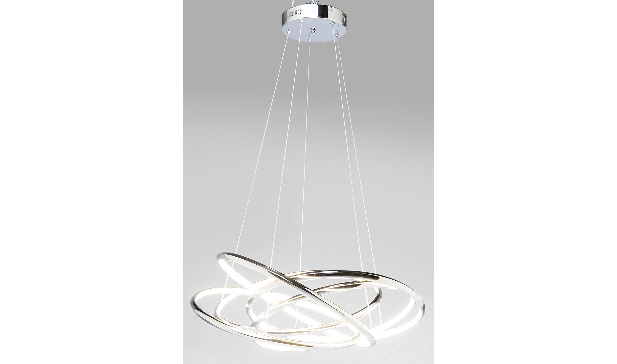 Lámpara de techo Saturn LED cromo grande