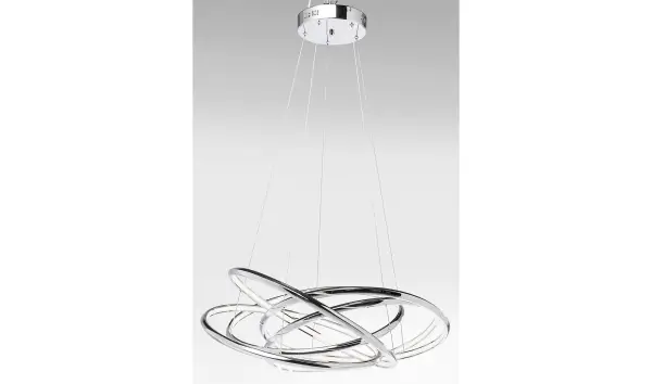 Lámpara de techo Saturn LED cromo grande