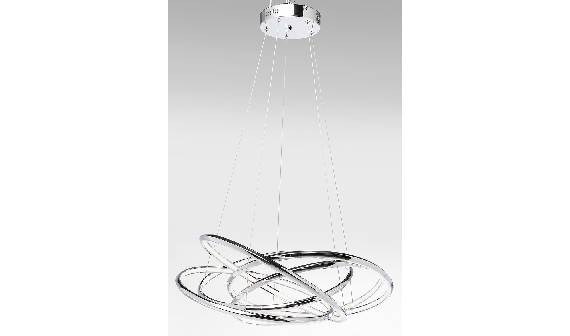 Lámpara de techo Saturn LED cromo grande