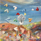 Cuadro canvas cuori in liberta