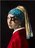 Cuadro canvas girl with skull hearring