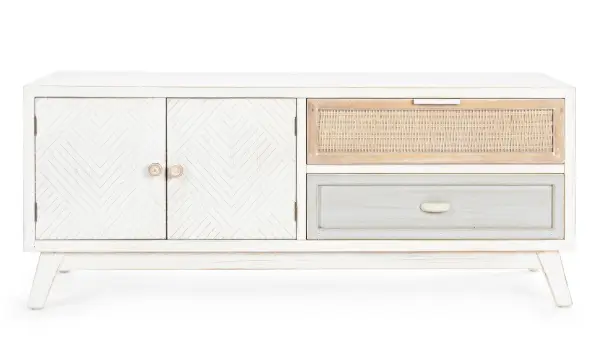Mueble TV 2 puertas 2 cajones vintage Clotilde
