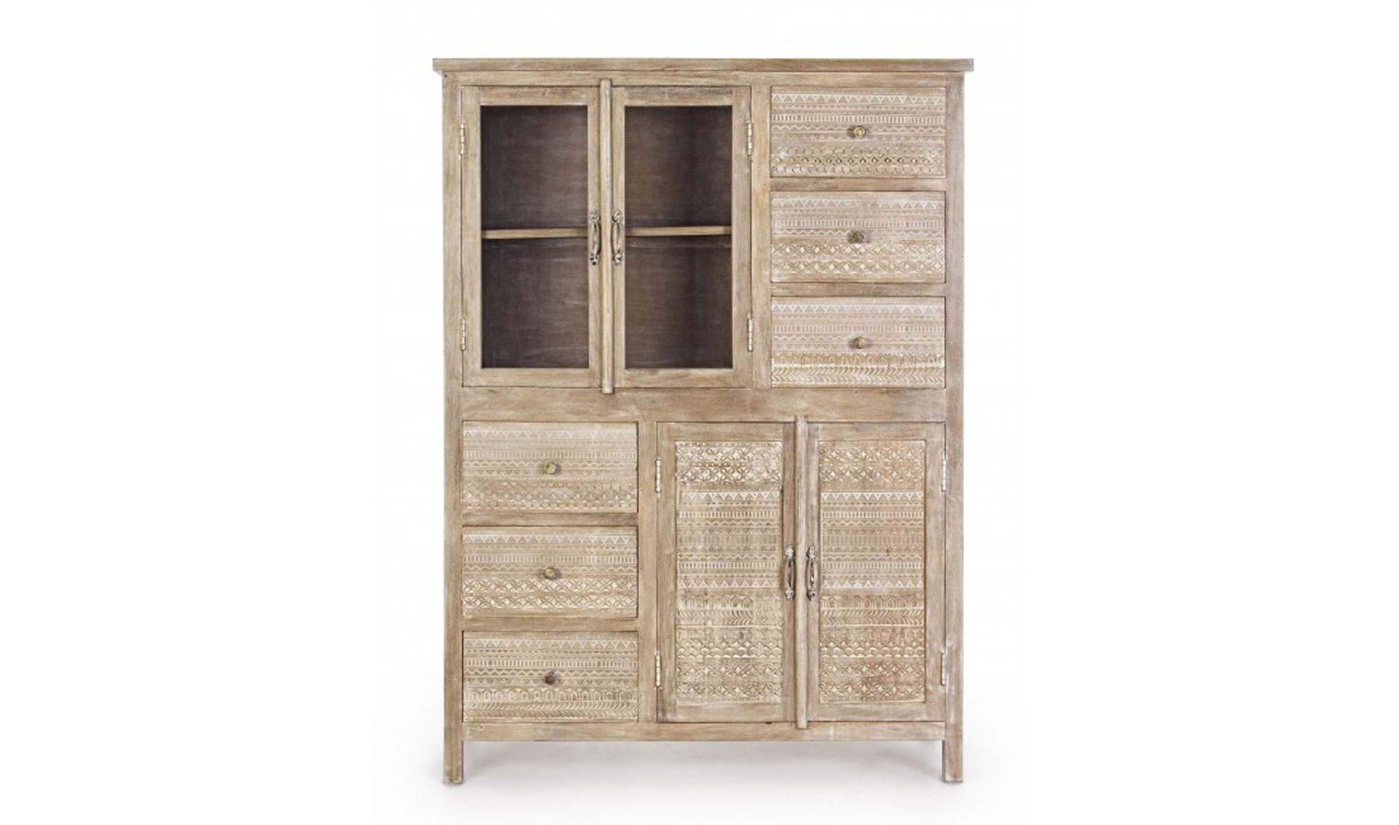 Vitrina 4 puertas 6 cajones vintage Mayra