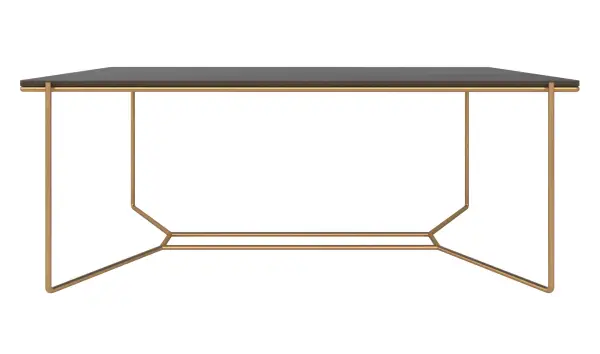 Mesa de comedor acero y eucalipto fumé Varila by Bodonni