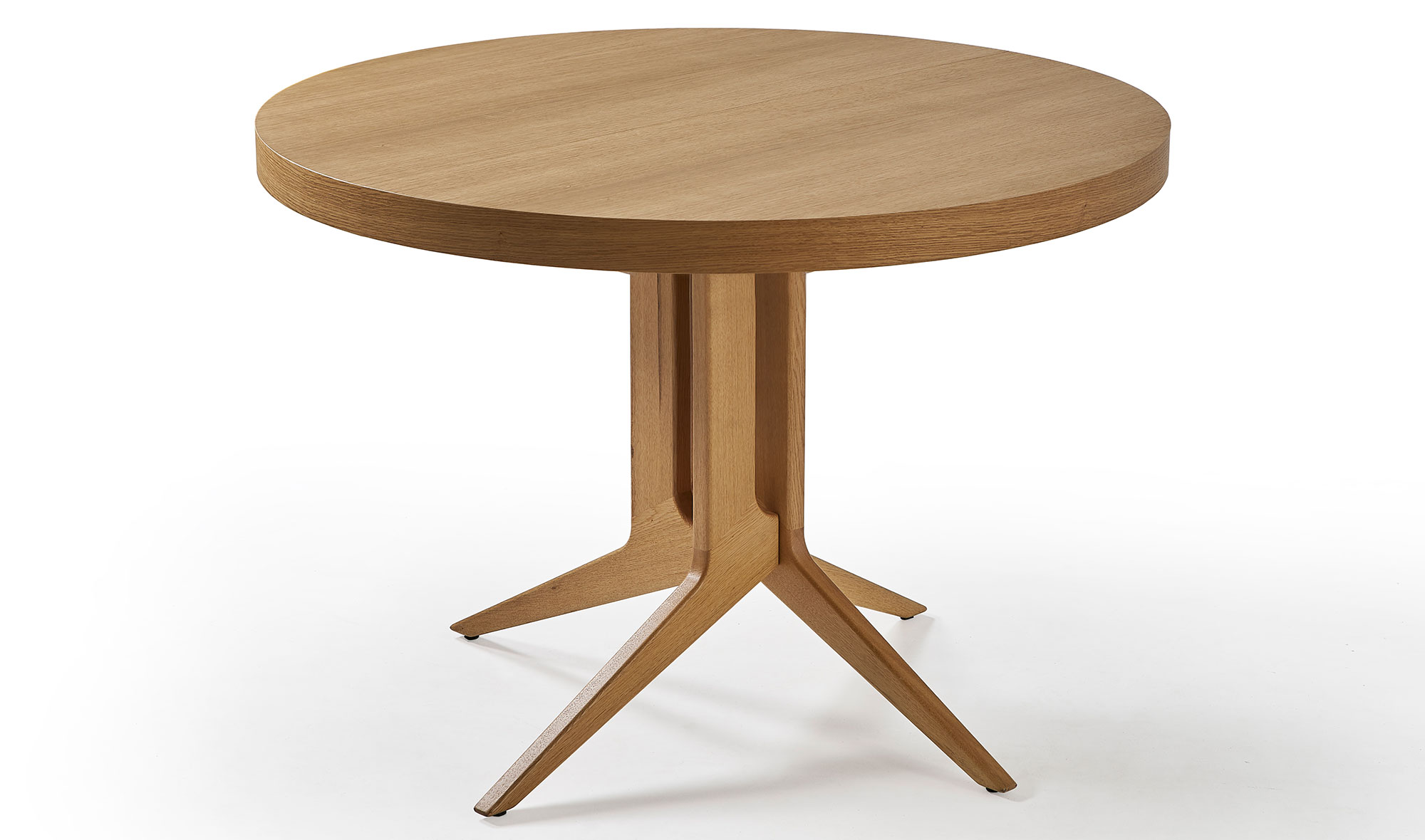 Mesa de comedor redonda extensible roble Dreslon
