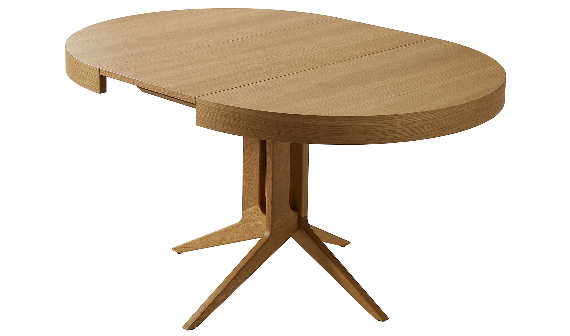 Mesa de comedor redonda extensible roble Dreslon
