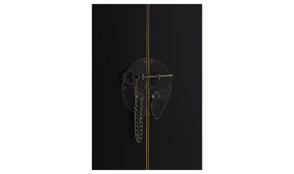 Armario 2 puertas 2 cajones negro vintage Pechino