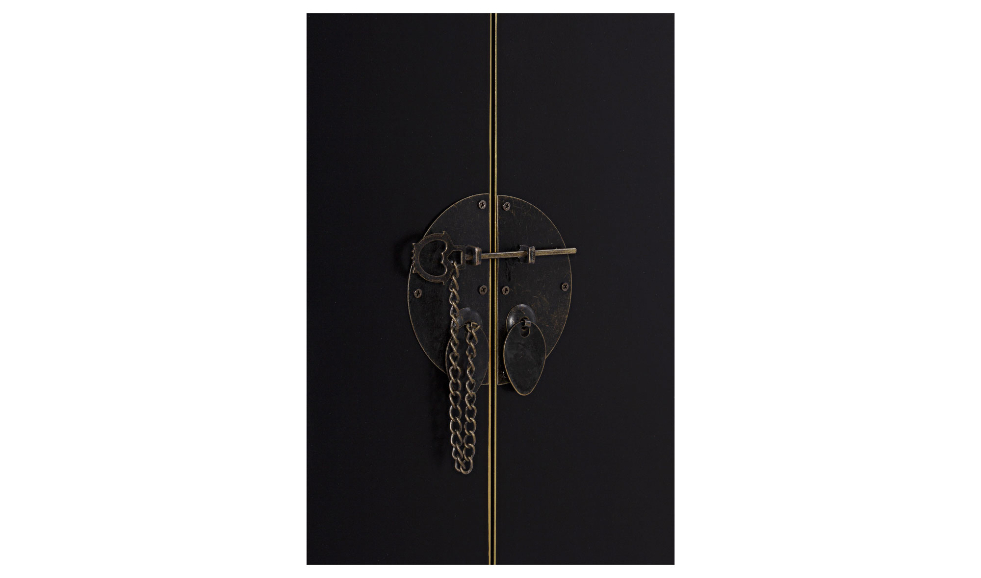 Armario 2 puertas 2 cajones negro vintage Pechino