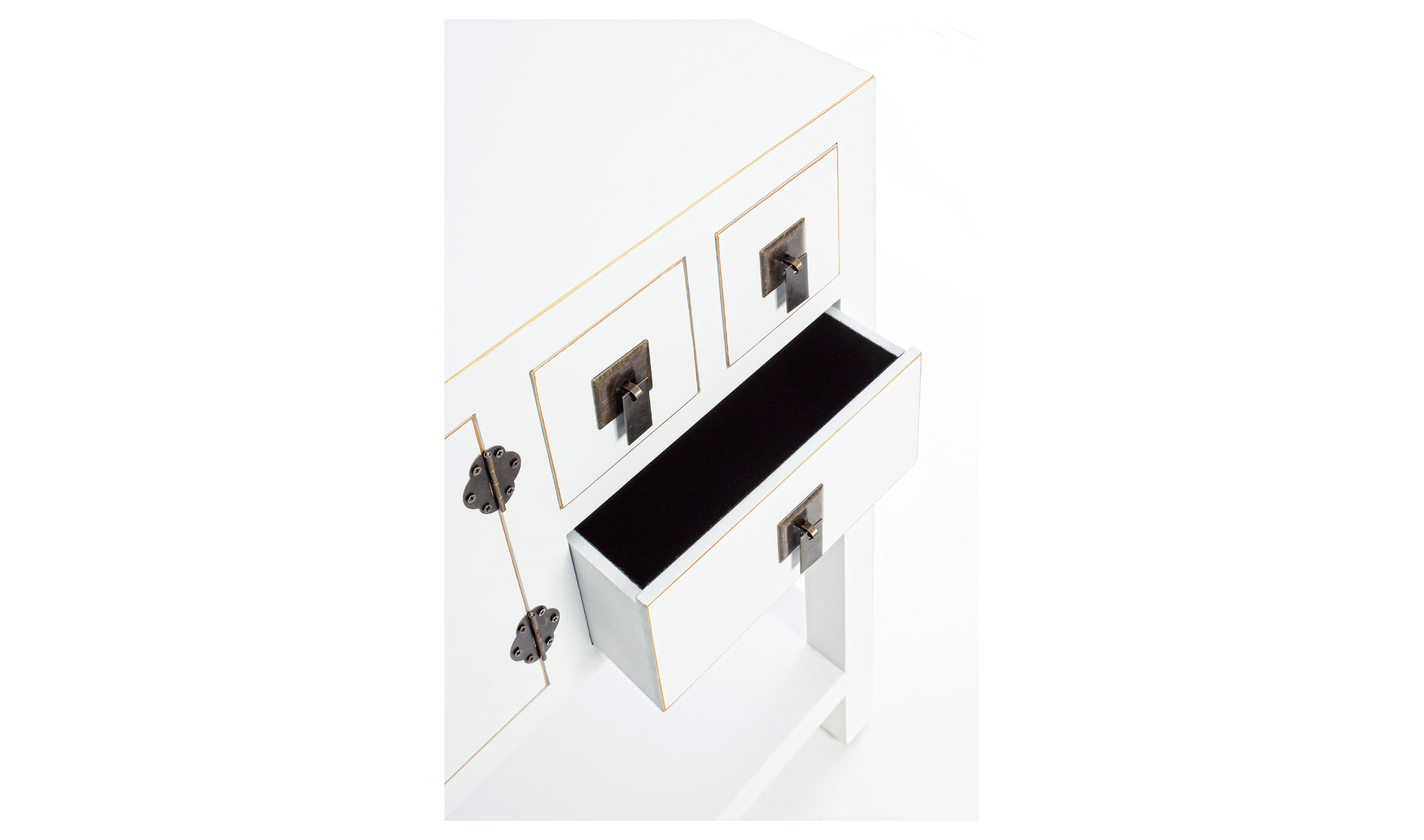 Consola 2 puertas 6 cajones blanco vintage Pechino