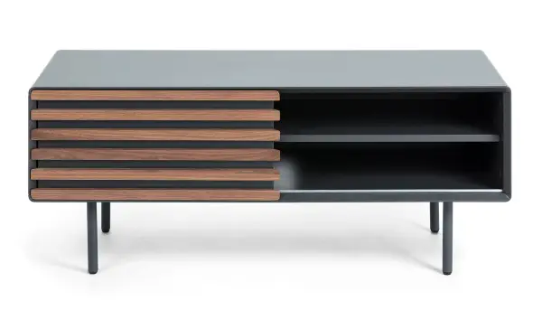 Mueble tv 1 puerta grafito vintage Kesia