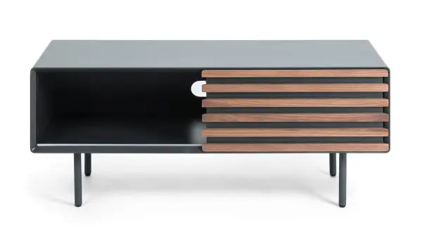 Mueble tv 1 puerta grafito vintage Kesia