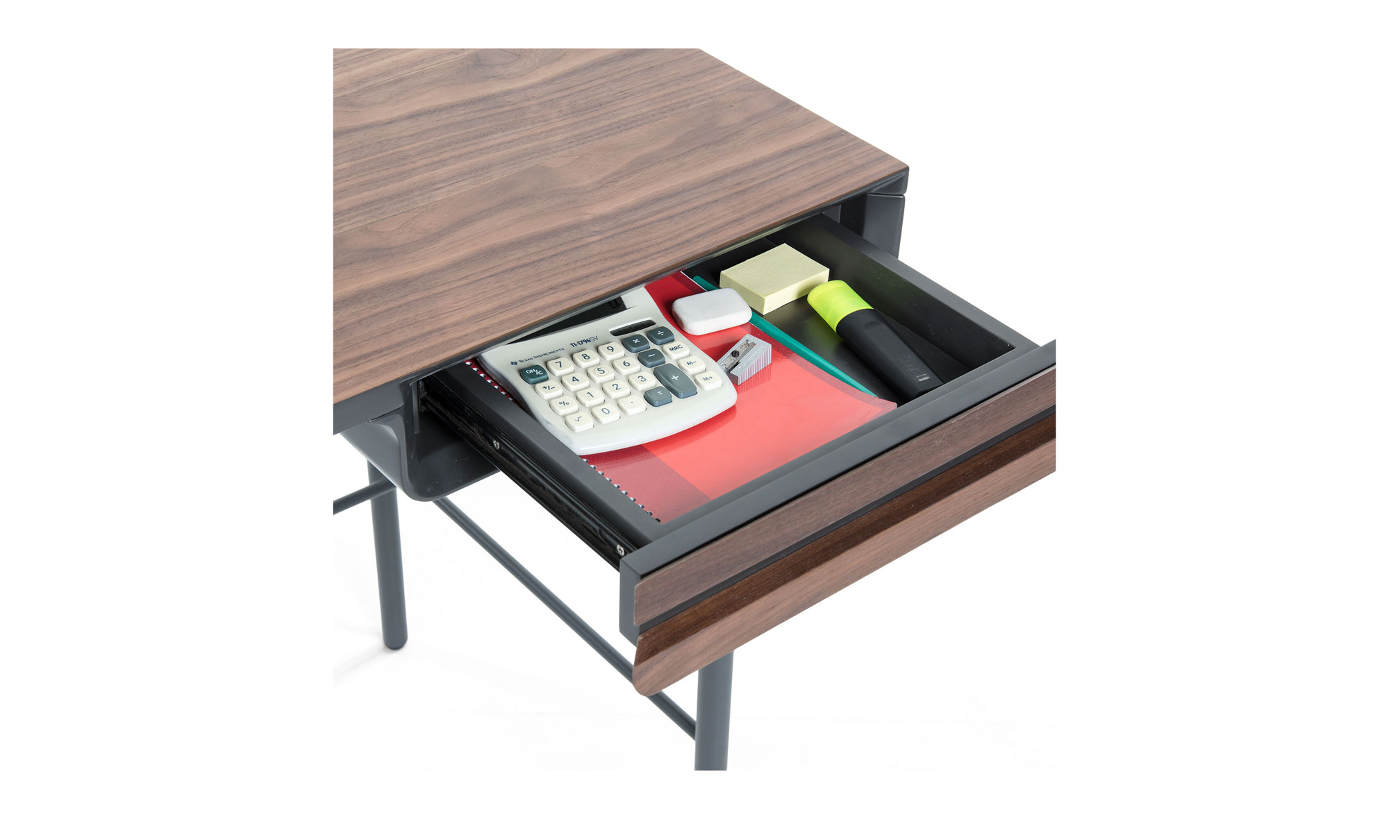 Mesa de escritorio grafito vintage Kesia