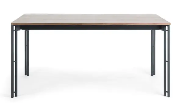 Mesa de comedor extensible grafito vintage Kesia