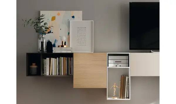 Mueble tv piedra lacado Kendal