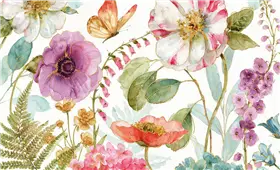 Cuadro canvas rainbow seed flowers