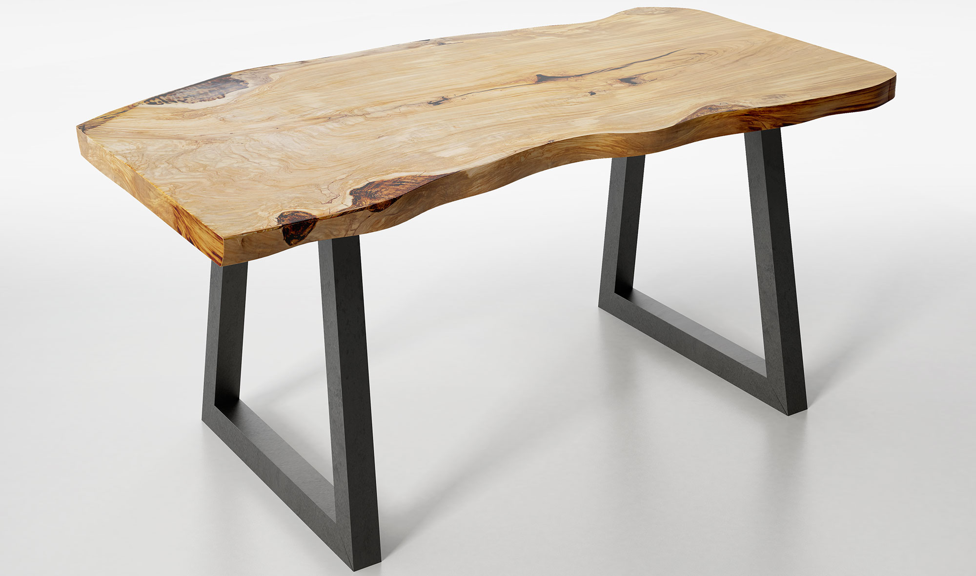 Mesa de escritorio madera maciza olivo Sibiu de lujo en  . Tu tienda de muebles de lujo