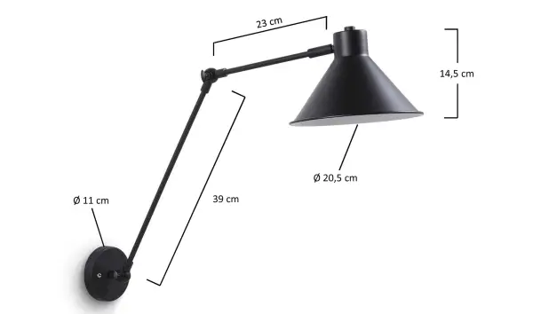 Aplique metal negro Dineo