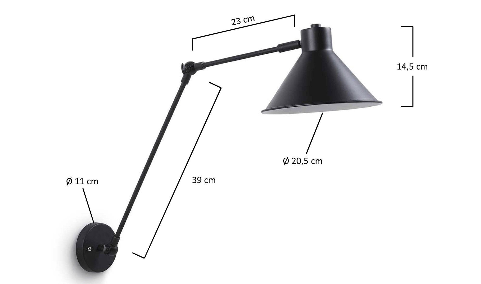 Aplique metal negro Dineo