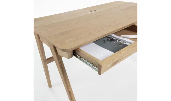 Mesa de escritorio chapa natural de fresno Kajes