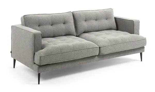 Sofá gris metal negro Tanya