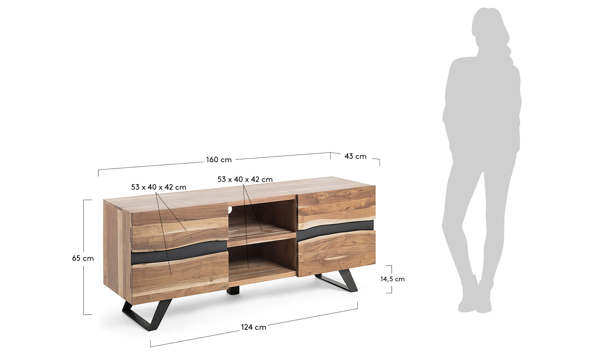 Mueble tv acacia natural Irvin