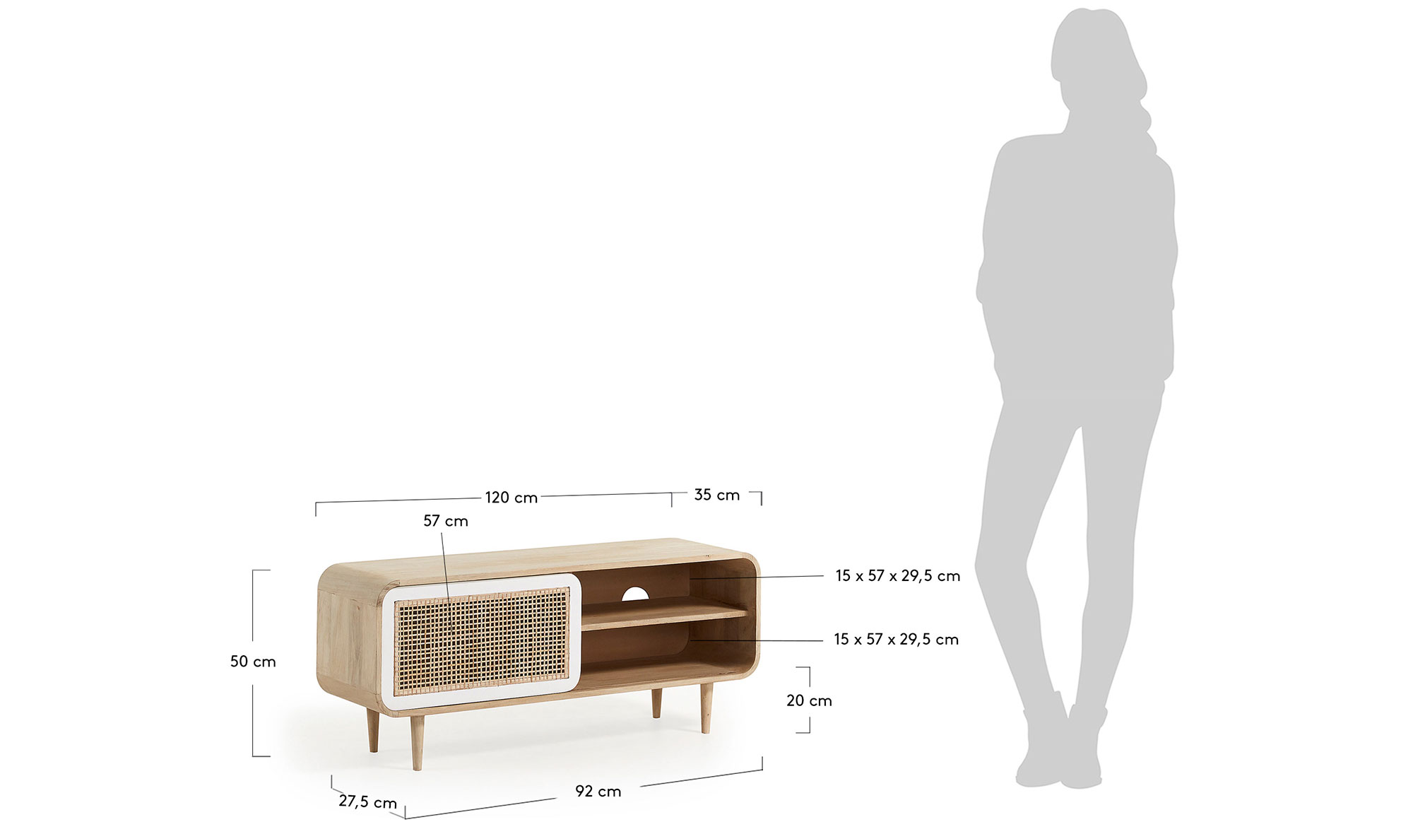 Mueble tv mango macizo Chirmi