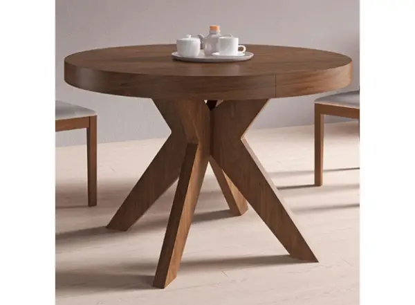 Mesa de comedor redonda extensible Roma