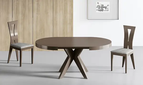 Mesa de comedor redonda extensible Roma