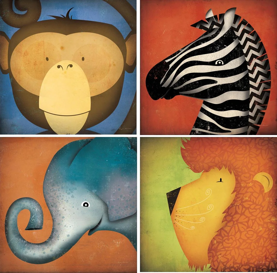 Coleccion mini canvas animalitos