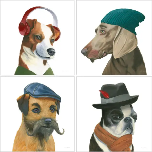 Coleccion mini canvas perritos