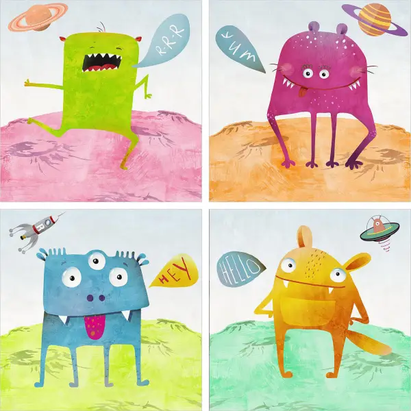 Coleccion mini canvas marcianos