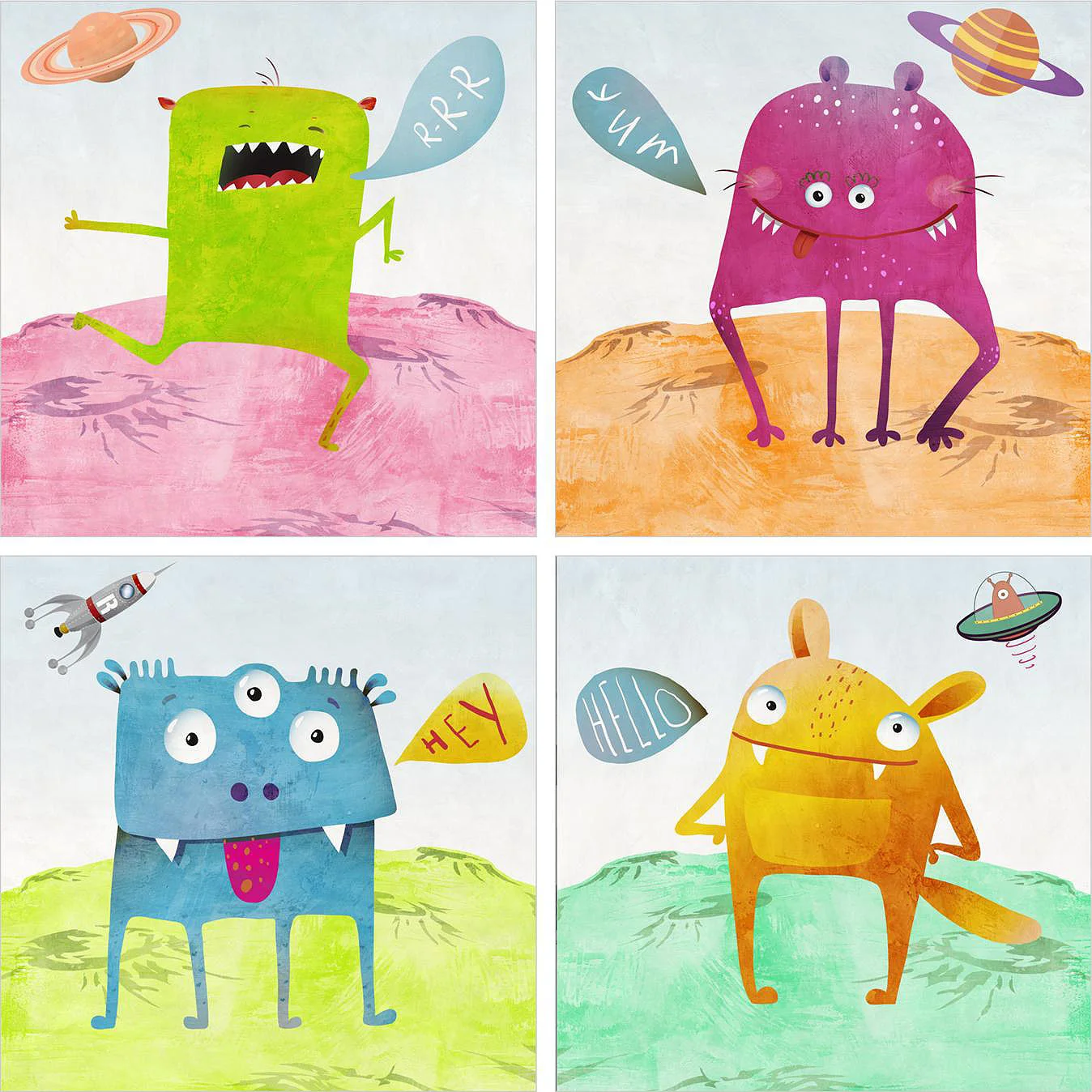 Coleccion mini canvas marcianos