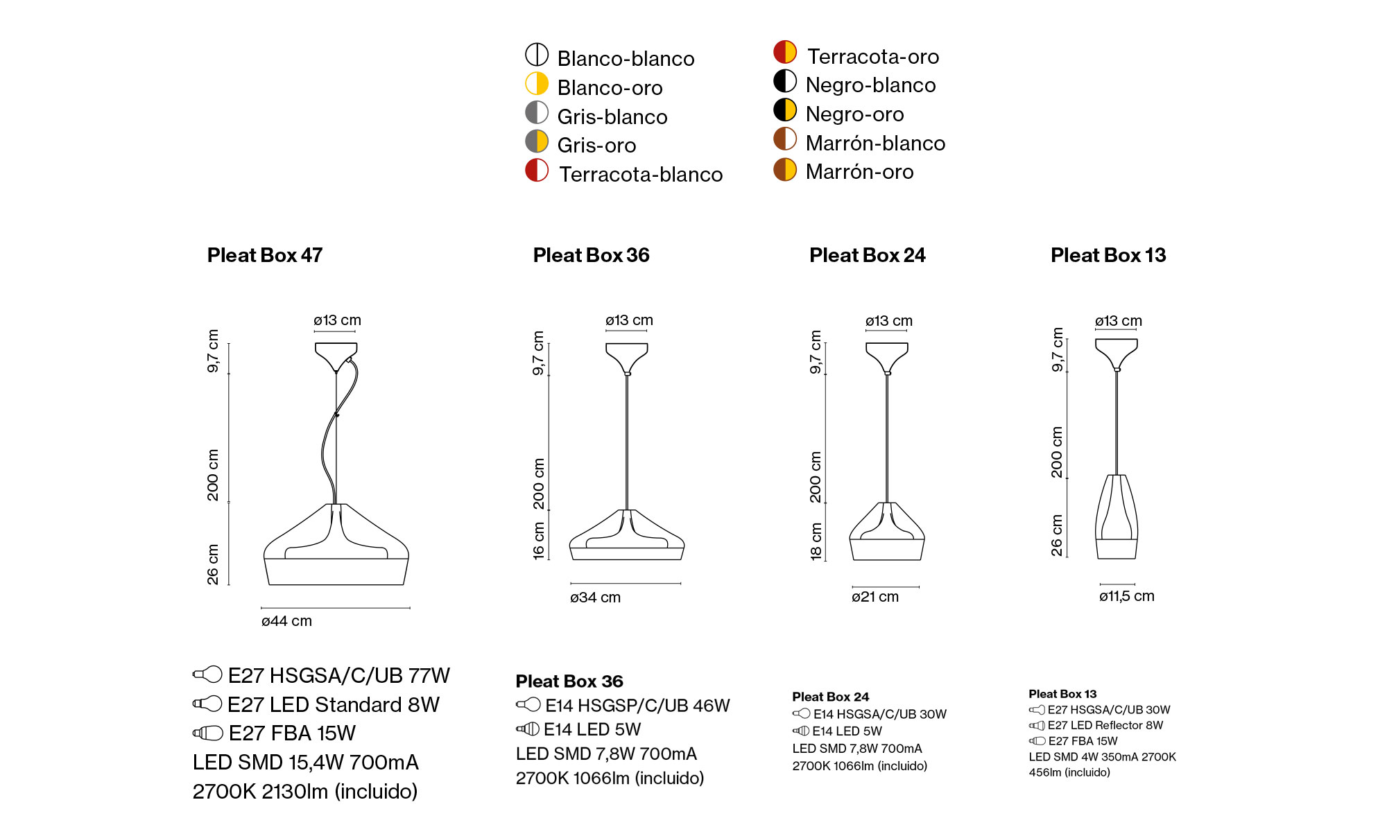 Lámpara de techo 36 Pleat Box Marset